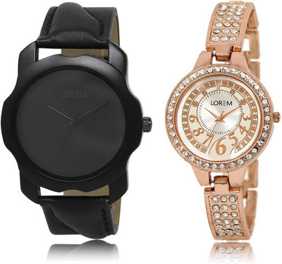 LOREM FZ-22-216 COMBO Silver & Black Round Boy's & Girl's Metal Bracelet & Leather Watch - For Men & Women
LOREM FZ-22-216 COMBO Silver & Black Round Boy's & Girl's Metal Bracelet & Leather Watch - For Men & Women