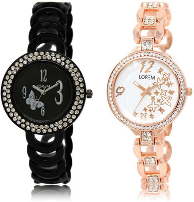 LOREM watch201-210 Designer White & Black Round Girl's Metal Bracelet Watch - For Women
LOREM watch201-210 Designer White & Black Round Girl's Metal Bracelet Watch - For Women