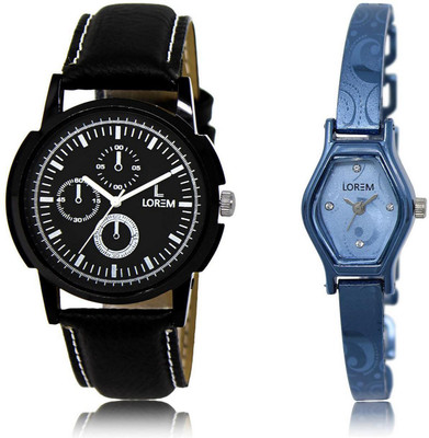 LOREM Watch-13-218 COMBO Blue & Black Contemporary & Round Boy's & Girl's Metal Bracelet & Leather Watch - For Men & Women
LOREM Watch-13-218 COMBO Blue & Black Contemporary & Round Boy's & Girl's Metal Bracelet & Leather Watch - For Men & Women