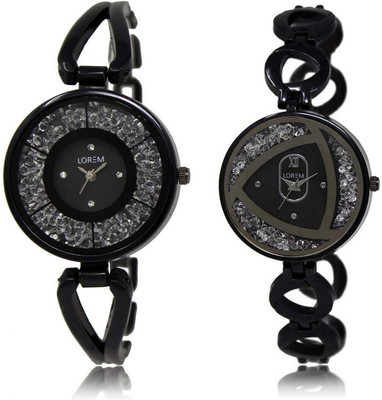 LOREM watch211-237 Designer Silver & Black Round Girl's Metal Bracelet Watch - For Women
LOREM watch211-237 Designer Silver & Black Round Girl's Metal Bracelet Watch - For Women