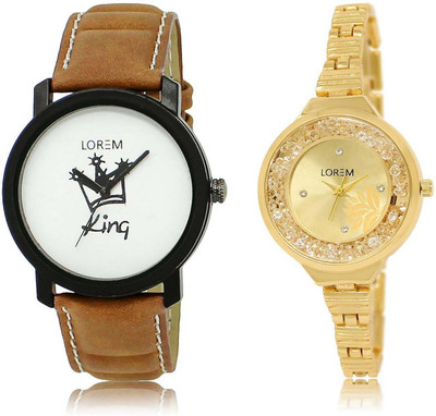 LOREM OM-18-224 Designer Gold & White Round Boy's & Girl's Metal Bracelet & Leather Watch - For Men & Women
LOREM OM-18-224 Designer Gold & White Round Boy's & Girl's Metal Bracelet & Leather Watch - For Men & Women