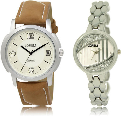 LOREM 16-223 COMBO Silver & White Round Boy's & Girl's Metal Bracelet & Leather Watch - For Men & Women
LOREM 16-223 COMBO Silver & White Round Boy's & Girl's Metal Bracelet & Leather Watch - For Men & Women