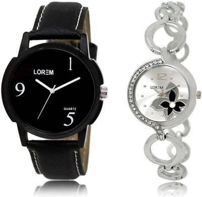 LOREM watch6-231 Designer Silver & Black Round Boy's & Girl's Metal Bracelet & Leather Watch - For Men & Women
LOREM watch6-231 Designer Silver & Black Round Boy's & Girl's Metal Bracelet & Leather Watch - For Men & Women