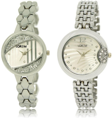 LOREM watch223-227 COMBO White Round Girl's Metal Bracelet Watch - For Women
LOREM watch223-227 COMBO White Round Girl's Metal Bracelet Watch - For Women