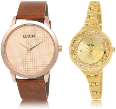 LOREM watch 34-224 Designer Gold & Rose Gold Round Boy's & Girl's Metal Bracelet & Leather Watch - For Men & Women
LOREM watch 34-224 Designer Gold & Rose Gold Round Boy's & Girl's Metal Bracelet & Leather Watch - For Men & Women