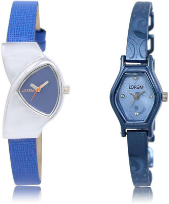 LOREM SR-208-218 Attractive Blue Contemporary & Triangle Girl's Metal Bracelet & Leather Watch - For Women
LOREM SR-208-218 Attractive Blue Contemporary & Triangle Girl's Metal Bracelet & Leather Watch - For Women