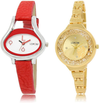 LOREM Watch-206-224 COMBO Gold & White Round & Oval Girl's Metal Bracelet & Leather Watch - For Women
LOREM Watch-206-224 COMBO Gold & White Round & Oval Girl's Metal Bracelet & Leather Watch - For Women