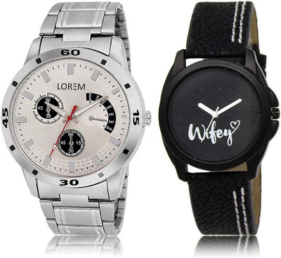 LOREM Watch-101-234 Designer Black & Silver Round Boy's & Girl's Leather & Metal Bracelet Watch - For Men & Women
LOREM Watch-101-234 Designer Black & Silver Round Boy's & Girl's Leather & Metal Bracelet Watch - For Men & Women
