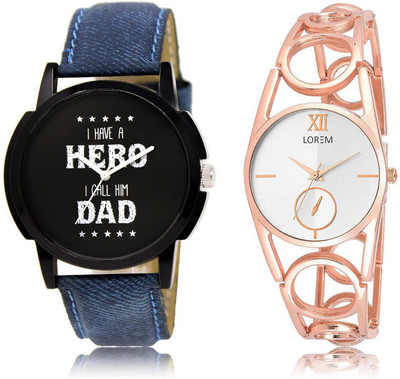 LOREM watch7-213 COMBO Silver & Black Round Boy's & Girl's Metal Bracelet & Leather Watch - For Men & Women
LOREM watch7-213 COMBO Silver & Black Round Boy's & Girl's Metal Bracelet & Leather Watch - For Men & Women