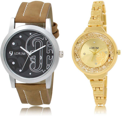LOREM 2-32 Attractive Gold & Black Round Boy's & Girl's Metal Bracelet & Leather Watch - For Men & Women
LOREM 2-32 Attractive Gold & Black Round Boy's & Girl's Metal Bracelet & Leather Watch - For Men & Women