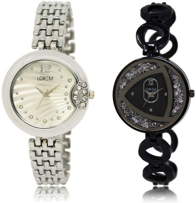 LOREM OM-227-237 Designer White Round Girl's Metal Bracelet Watch - For Women
LOREM OM-227-237 Designer White Round Girl's Metal Bracelet Watch - For Women