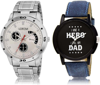 LOREM WATCH-7-101 Designer Black & Silver Round Boy's Leather & Metal Bracelet Watch - For Men
LOREM WATCH-7-101 Designer Black & Silver Round Boy's Leather & Metal Bracelet Watch - For Men
