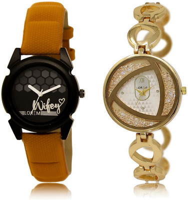 LOREM FZ-235-239 COMBO Silver & Black Round Girl's Metal Bracelet & Leather Watch - For Women
LOREM FZ-235-239 COMBO Silver & Black Round Girl's Metal Bracelet & Leather Watch - For Women