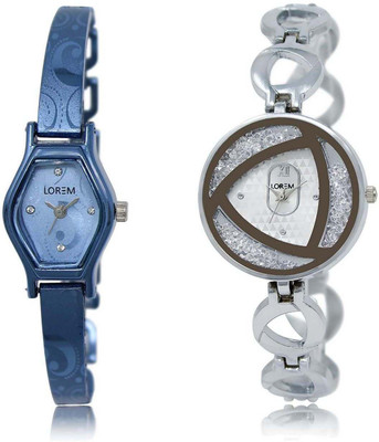 LOREM OM-218-240 Designer Silver & Blue Round & Contemporary Girl's Metal Bracelet Watch - For Women
LOREM OM-218-240 Designer Silver & Blue Round & Contemporary Girl's Metal Bracelet Watch - For Women