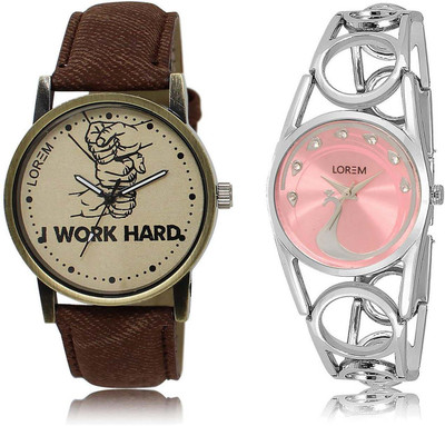 LOREM Watch-29-233 Attractive Pink & Grey Round Boy's & Girl's Metal Bracelet & Leather Watch - For Men & Women
LOREM Watch-29-233 Attractive Pink & Grey Round Boy's & Girl's Metal Bracelet & Leather Watch - For Men & Women