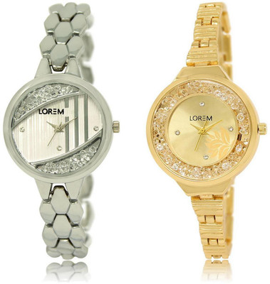 LOREM Watch-223-224 COMBO Gold & Silver Round Girl's Metal Bracelet Watch - For Women
LOREM Watch-223-224 COMBO Gold & Silver Round Girl's Metal Bracelet Watch - For Women