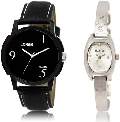 LOREM SR-6-219 Attractive Silver & Black Contemporary & Round Boy's & Girl's Metal Bracelet & Leather Watch - For Men & Women
LOREM SR-6-219 Attractive Silver & Black Contemporary & Round Boy's & Girl's Metal Bracelet & Leather Watch - For Men & Women