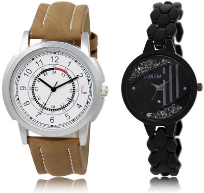 LOREM Watch-17-221 COMBO Black & White Round Boy's & Girl's Metal Bracelet & Leather Watch - For Men & Women
LOREM Watch-17-221 COMBO Black & White Round Boy's & Girl's Metal Bracelet & Leather Watch - For Men & Women