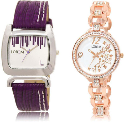 LOREM SR-207-210 Attractive White Round & Square Girl's Metal Bracelet & Leather Watch - For Women
LOREM SR-207-210 Attractive White Round & Square Girl's Metal Bracelet & Leather Watch - For Women