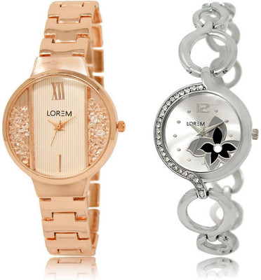 LOREM OM-217-231 Designer Silver & White Round Girl's Metal Bracelet Watch - For Women
LOREM OM-217-231 Designer Silver & White Round Girl's Metal Bracelet Watch - For Women