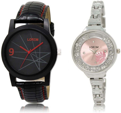 LOREM SR-8-226 Attractive Pink & Black Round Boy's & Girl's Metal Bracelet & Leather Watch - For Men & Women
LOREM SR-8-226 Attractive Pink & Black Round Boy's & Girl's Metal Bracelet & Leather Watch - For Men & Women