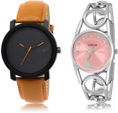 LOREM OM-20-233 Designer Pink & Black Round Boy's & Girl's Metal Bracelet & Leather Watch - For Men & Women
LOREM OM-20-233 Designer Pink & Black Round Boy's & Girl's Metal Bracelet & Leather Watch - For Men & Women