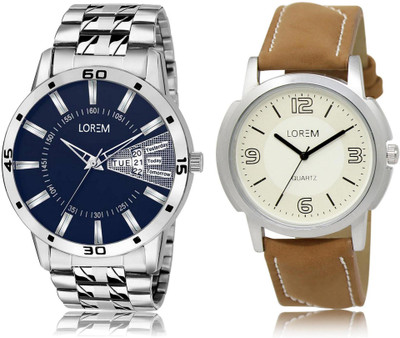 LOREM watch-16-102 COMBO White & Blue Round Boy's Leather & Metal Bracelet Watch - For Men
LOREM watch-16-102 COMBO White & Blue Round Boy's Leather & Metal Bracelet Watch - For Men