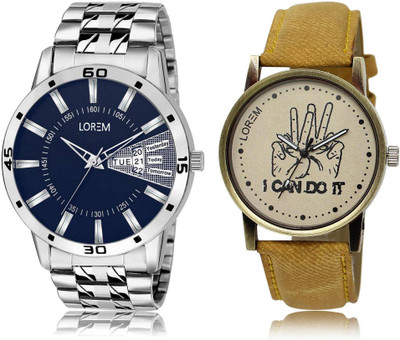 LOREM FZ-30-102 COMBO Grey & Blue Round Boy's Leather & Metal Bracelet Watch - For Men
LOREM FZ-30-102 COMBO Grey & Blue Round Boy's Leather & Metal Bracelet Watch - For Men