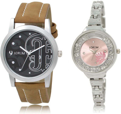 LOREM OM-14-226 Designer Pink & Black Round Boy's & Girl's Metal Bracelet & Leather Watch - For Men & Women
LOREM OM-14-226 Designer Pink & Black Round Boy's & Girl's Metal Bracelet & Leather Watch - For Men & Women