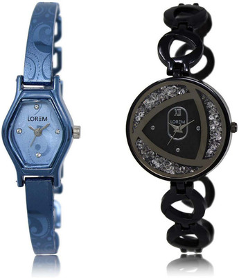LOREM OM-218-237 Designer Silver & Blue Round & Contemporary Girl's Metal Bracelet Watch - For Women
LOREM OM-218-237 Designer Silver & Blue Round & Contemporary Girl's Metal Bracelet Watch - For Women