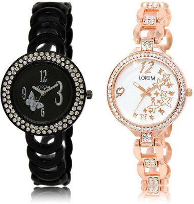 LOREM 201-210 Attractive White & Black Round Girl's Metal Bracelet Watch - For Women
LOREM 201-210 Attractive White & Black Round Girl's Metal Bracelet Watch - For Women