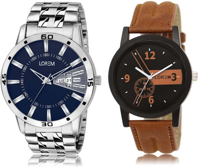 LOREM watch-1-102 Designer Black & Blue Round Boy's Leather & Metal Bracelet Hybrid Watch - For Men
LOREM watch-1-102 Designer Black & Blue Round Boy's Leather & Metal Bracelet Hybrid Watch - For Men