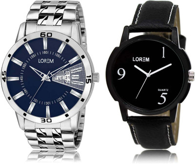 LOREM watch-6-102 Designer Black & Blue Round Boy's Leather & Metal Bracelet Hybrid Watch - For Men
LOREM watch-6-102 Designer Black & Blue Round Boy's Leather & Metal Bracelet Hybrid Watch - For Men