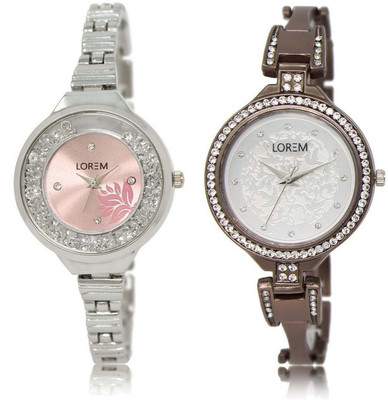 LOREM watch226-236 Designer Silver & Pink Round Girl's Metal Bracelet Watch - For Women
LOREM watch226-236 Designer Silver & Pink Round Girl's Metal Bracelet Watch - For Women