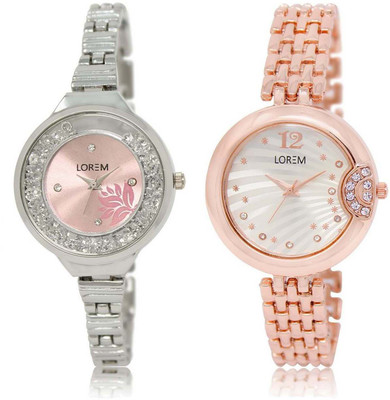 LOREM SR-226-228 Attractive Silver & Pink Round Girl's Metal Bracelet Watch - For Women
LOREM SR-226-228 Attractive Silver & Pink Round Girl's Metal Bracelet Watch - For Women