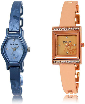 LOREM Watch-218-220 Designer Rose Gold & Blue Square & Contemporary Girl's Metal Bracelet Watch - For Women
LOREM Watch-218-220 Designer Rose Gold & Blue Square & Contemporary Girl's Metal Bracelet Watch - For Women