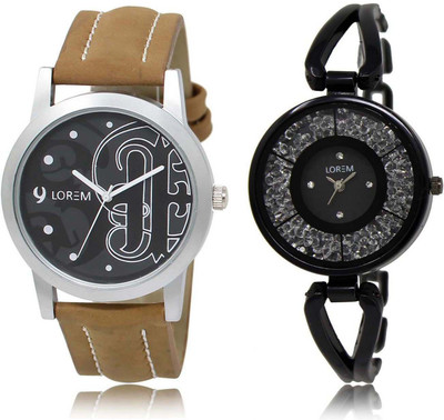 LOREM watch 14-211 Designer Black Round Boy's & Girl's Metal Bracelet & Leather Watch - For Men & Women
LOREM watch 14-211 Designer Black Round Boy's & Girl's Metal Bracelet & Leather Watch - For Men & Women
