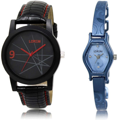 LOREM OM-8-218 Designer Blue & Black Contemporary & Round Boy's & Girl's Metal Bracelet & Leather Watch - For Men & Women
LOREM OM-8-218 Designer Blue & Black Contemporary & Round Boy's & Girl's Metal Bracelet & Leather Watch - For Men & Women
