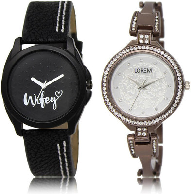 LOREM FZ-234-236 COMBO Silver & Black Round Girl's Metal Bracelet & Leather Watch - For Women
LOREM FZ-234-236 COMBO Silver & Black Round Girl's Metal Bracelet & Leather Watch - For Women