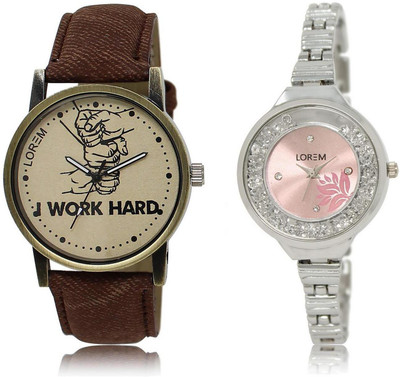 LOREM watch-29-226 COMBO Pink & Grey Round Boy's & Girl's Metal Bracelet & Leather Watch - For Men & Women
LOREM watch-29-226 COMBO Pink & Grey Round Boy's & Girl's Metal Bracelet & Leather Watch - For Men & Women