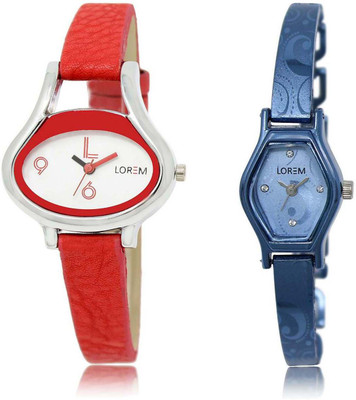 LOREM watch Blue & White Contemporary & Oval Girl's Metal Bracelet & Leather Watch - For Women
LOREM watch Blue & White Contemporary & Oval Girl's Metal Bracelet & Leather Watch - For Women