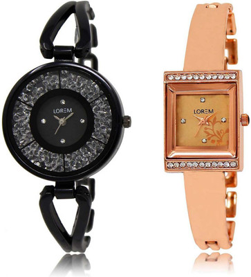 LOREM Watch-211-220 Designer Rose Gold & Black Square & Round Girl's Metal Bracelet Watch - For Women
LOREM Watch-211-220 Designer Rose Gold & Black Square & Round Girl's Metal Bracelet Watch - For Women