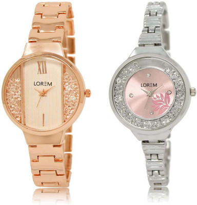 LOREM SR-217-226 Attractive Pink & White Round Girl's Metal Bracelet Watch - For Women
LOREM SR-217-226 Attractive Pink & White Round Girl's Metal Bracelet Watch - For Women