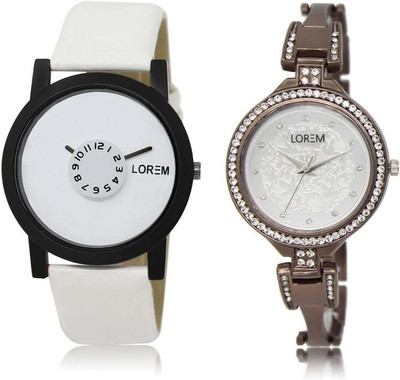 LOREM OM-26-236 Designer Silver & White Round Boy's & Girl's Metal Bracelet & Leather Watch - For Men & Women
LOREM OM-26-236 Designer Silver & White Round Boy's & Girl's Metal Bracelet & Leather Watch - For Men & Women