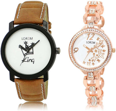 LOREM watch18-210 Designer White Round Boy's & Girl's Metal Bracelet & Leather Watch - For Men & Women
LOREM watch18-210 Designer White Round Boy's & Girl's Metal Bracelet & Leather Watch - For Men & Women