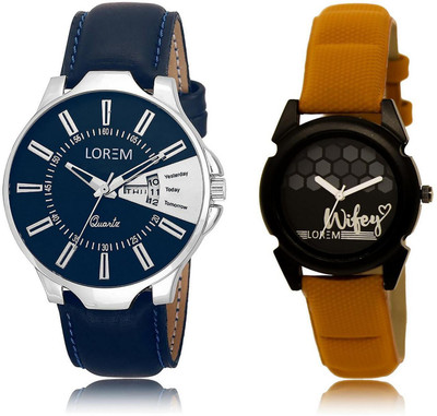 LOREM FZ-23-235 COMBO Black & Blue Round Boy's & Girl's Leather Watch - For Men & Women
LOREM FZ-23-235 COMBO Black & Blue Round Boy's & Girl's Leather Watch - For Men & Women