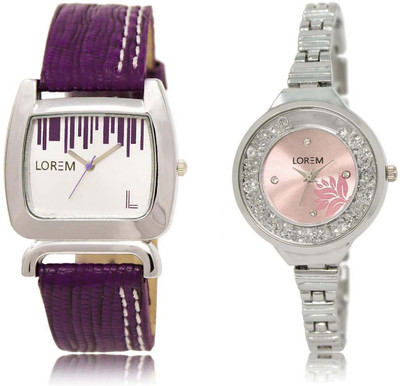 LOREM Watch-207-226 Designer Pink & White Round & Square Girl's Metal Bracelet & Leather Watch - For Women
LOREM Watch-207-226 Designer Pink & White Round & Square Girl's Metal Bracelet & Leather Watch - For Women