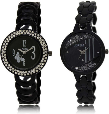 LOREM OM-201-221 Designer Black Round Girl's Metal Bracelet Watch - For Women
LOREM OM-201-221 Designer Black Round Girl's Metal Bracelet Watch - For Women