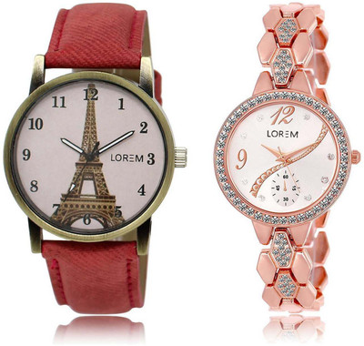 LOREM SR-215-230 Attractive Silver & Pink Round Girl's Metal Bracelet & Leather Watch - For Women
LOREM SR-215-230 Attractive Silver & Pink Round Girl's Metal Bracelet & Leather Watch - For Women