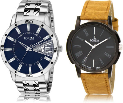 LOREM watch19-102 Attractive Black & Blue Round Boy's Leather & Metal Bracelet Watch - For Men
LOREM watch19-102 Attractive Black & Blue Round Boy's Leather & Metal Bracelet Watch - For Men